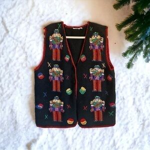 Retro / vintage ugly Christmas sweater vest - perfect for holidays! Size XL